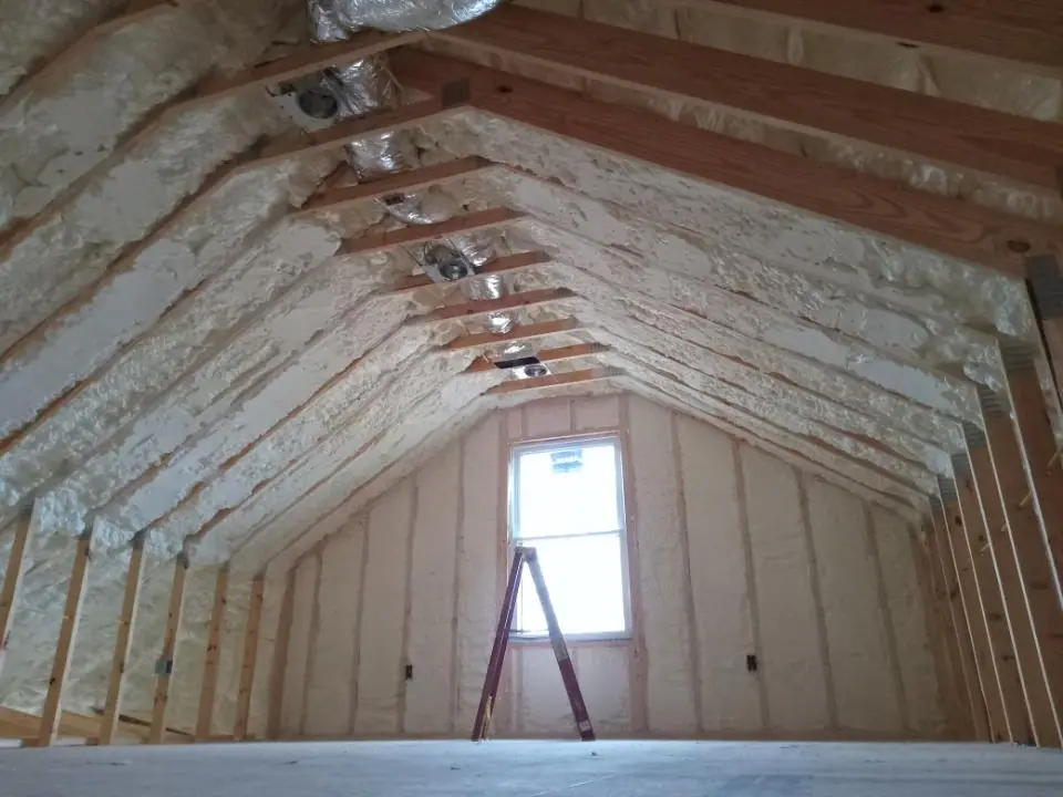 Spray foam roofing application for Crawl Space Insulation project in McKinleyville